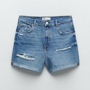 Zara The 90s Bermuda Jean Shorts